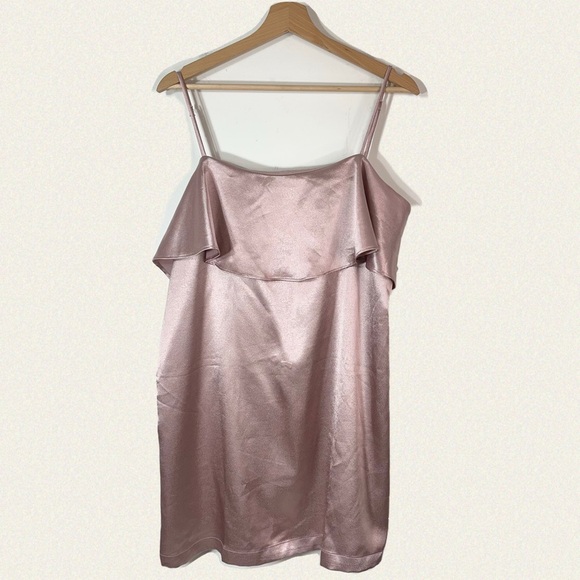 UO x Kimchi Blue Ruffle Satin Slip Dress - Picture 7 of 9